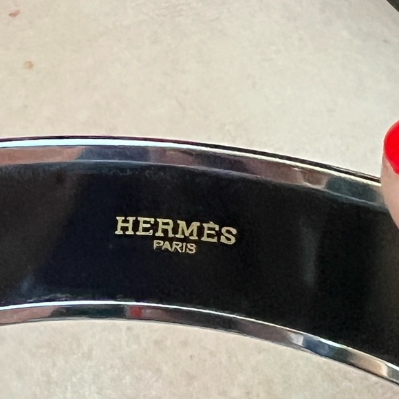 Bracelet- Original HERMES. Stylish Gray Patterned.